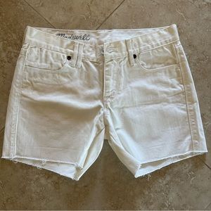 Madewell White Jean Shorts Size 24